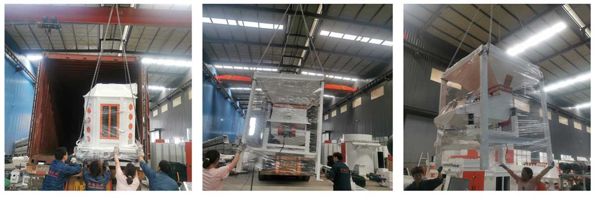 整套SZLH250饲料加工设备已发往塞浦路斯