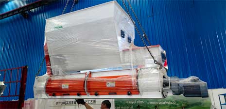 强福机械35型饲料颗粒生产设备发往广东