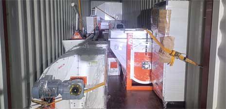 强福生产饲料机械辅助设备发往亚美尼亚